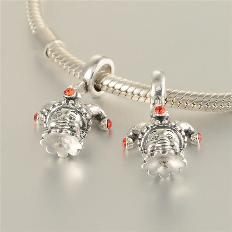 925 пробы Серебряная корона бусины в форме двойного конуса красивые Браслеты