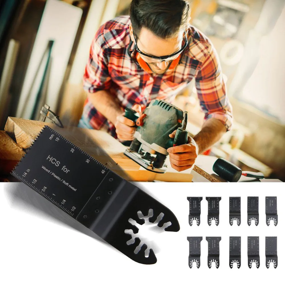 10pcs Multimaster Saw Blade Oscillating Rotary Multitool Wood Cutting Grinding Sanding Polishing Set Cuts Embedded Quality | Инструменты