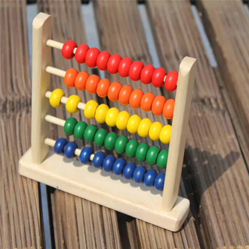 Красочные деревянные Abacus математические игрушки цифры счетные бусины