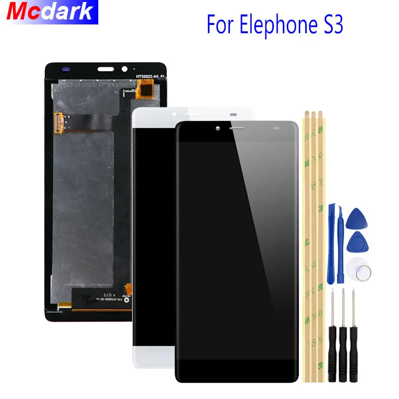 Mcdark для Elephone S3 ЖК дисплей Дисплей и кодирующий преобразователь сенсорного экрана