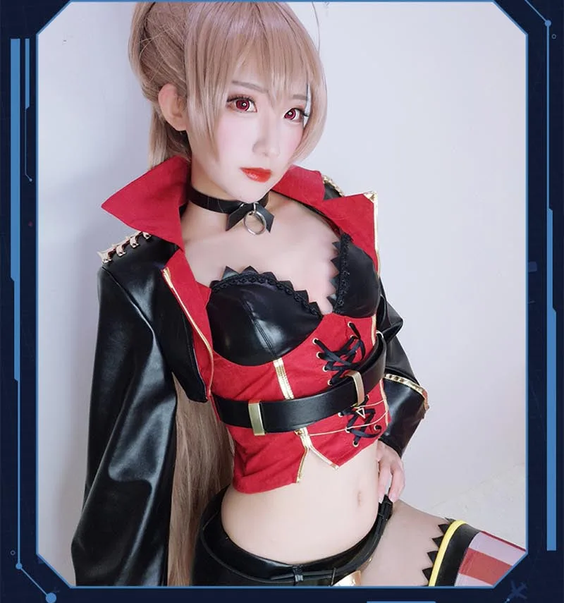 Игра Azur Lane Косплей Жан Барт косплей костюм девочки милый крутая куртка жилет