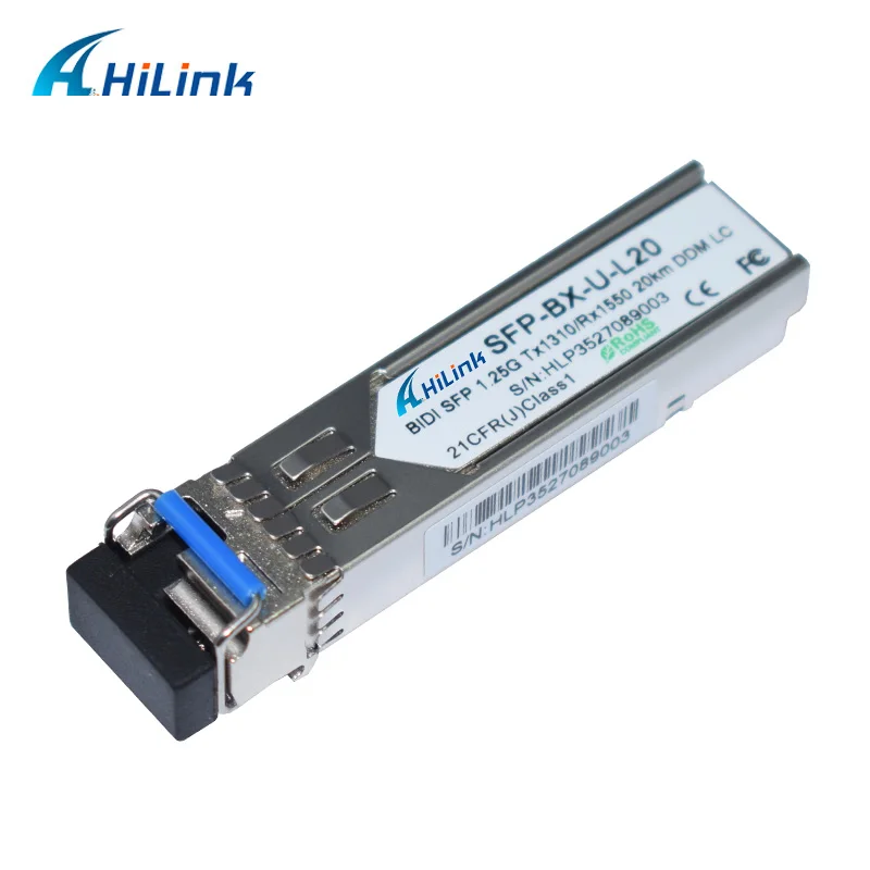 1G 1000 база одно волокно LC/SC BiDi 1,25G Tx1310nm/Rx1550nm 20 км WDM SFP с функцией DOM