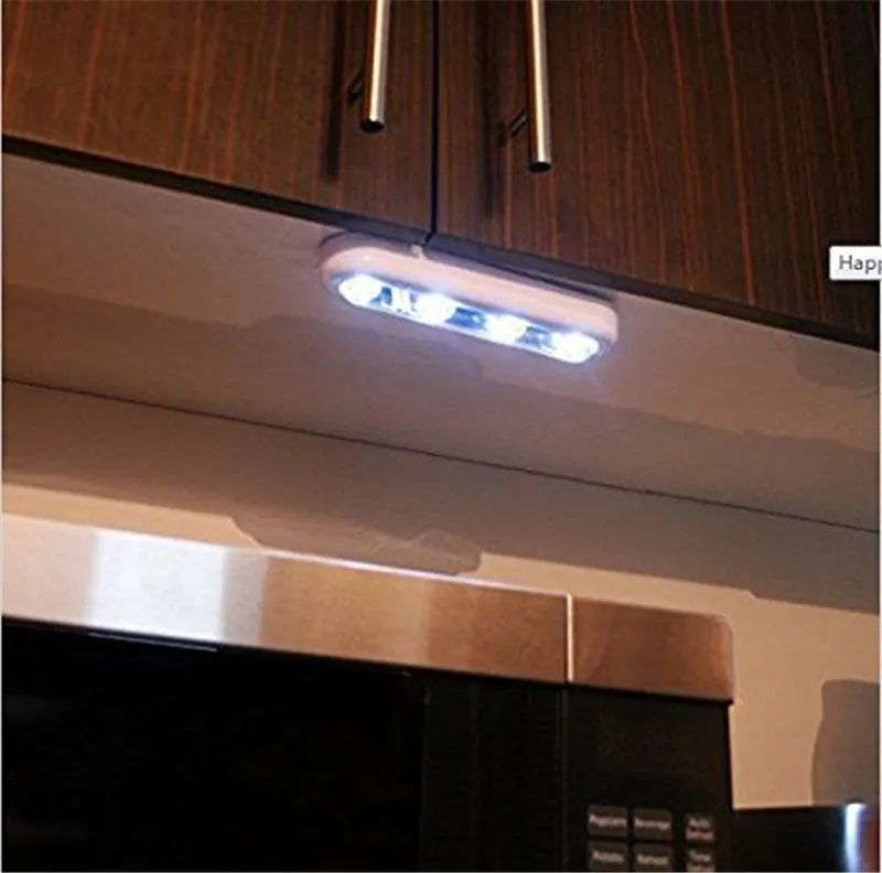 Батарея приведенный в действие светодиодный сенсорный Сенсор ночной Светильник