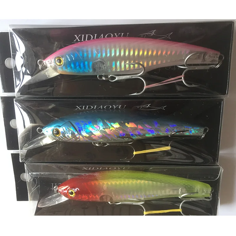 Minnow 32g 135mm fishing bait remote floating diving depth 0-1.2M sea bionic hard | Спорт и развлечения