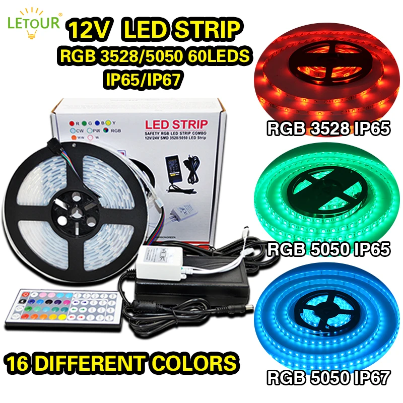 Светодиодный RGB полоса 16 цветов светодиодный светильник-гирлянда