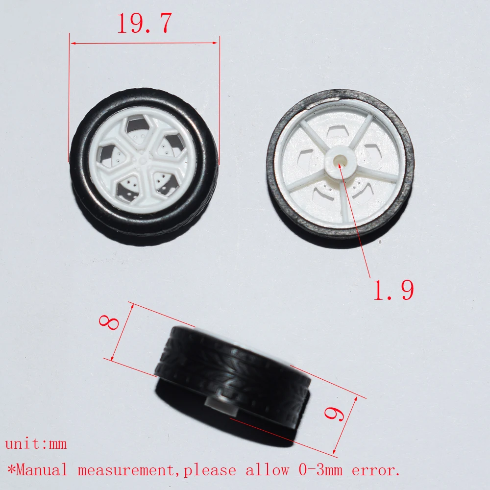 Резиновое пластиковое колесо с отверстием 20 мм 2 10/100 шт.|wheel toy|toy car wheelsplastic wheel |