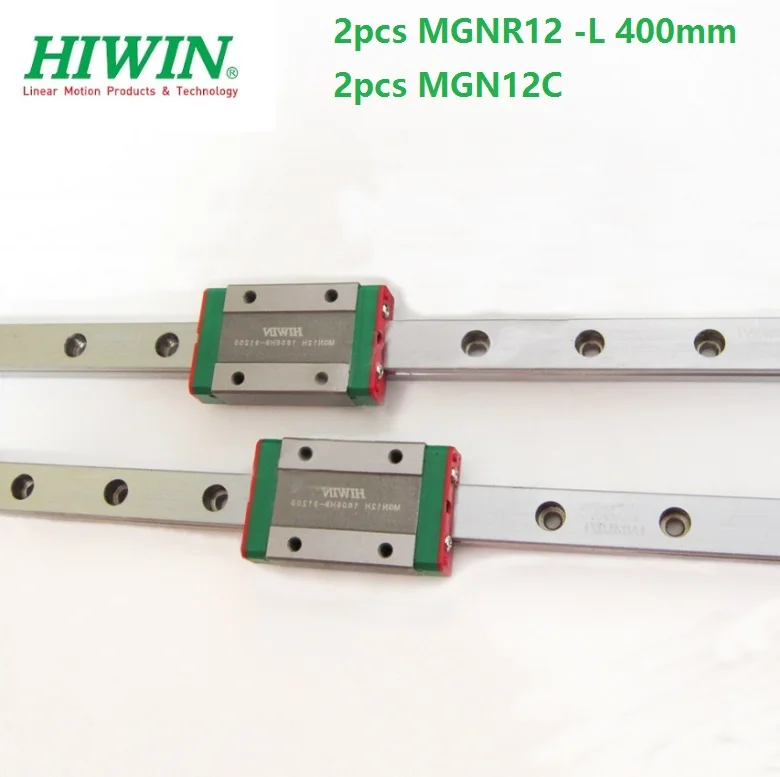 Оригинальный линейный направляющий рельс HIWIN MGN12 L Тайвань 400 мм + 2 мини раздвижных