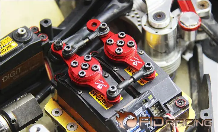FID Racing CNC сплав двойной сервотрой Регулируемый рулевой сервопривод для LOSI 5IVE-T