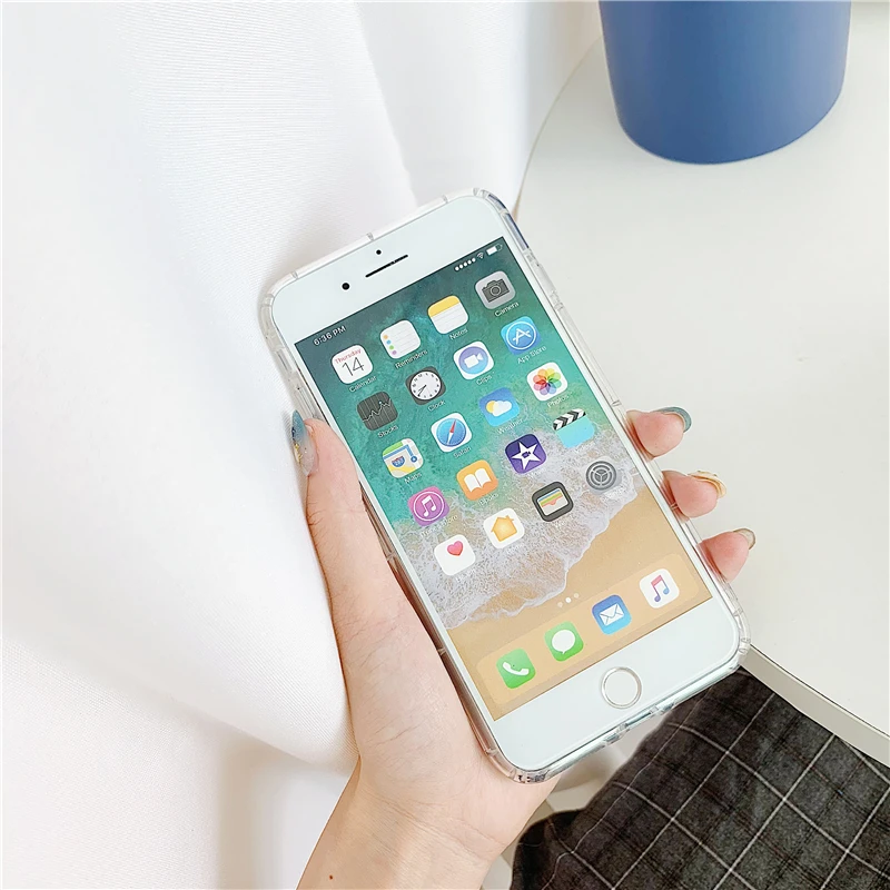 Милый чехол для телефона из аниме Dumbo для iphone Xs MAX XR X 6 6s 7 8 plus Забавный мультяшный слон розовый горошек Прозрачный мягкий кремний чехол