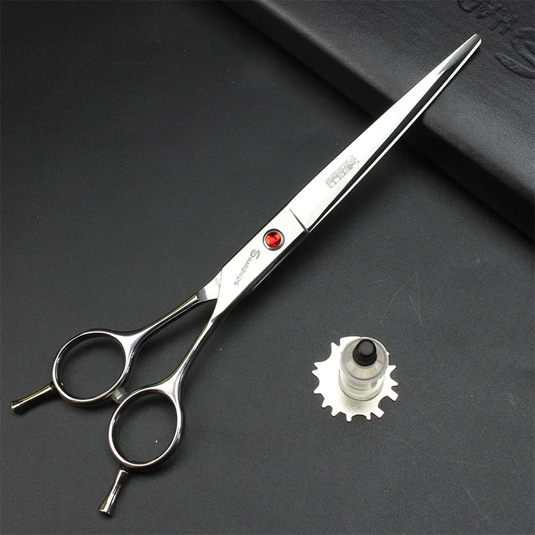 Silver Cut Высокое качество 7,0 дюймов японские Профессиональные Парикмахерские ножницы для стрижки волос Парикмахерские ножницы салонное оборудование ножницы для ухода за домашними животными - Цвет: Silver Cut