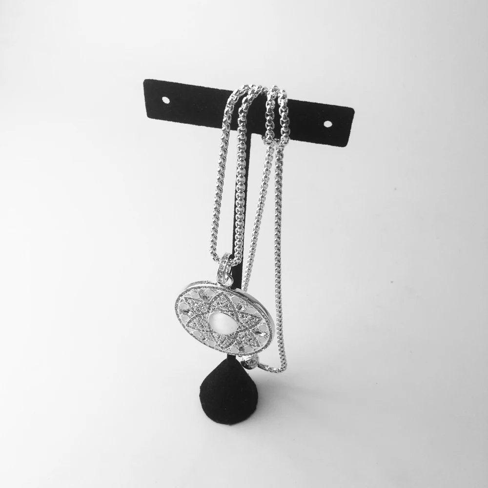 

Pendant White Opal Ornament 925 Sterling Silver For Women Fashion Gift Europe Style Round Pendant Fit Link Necklace