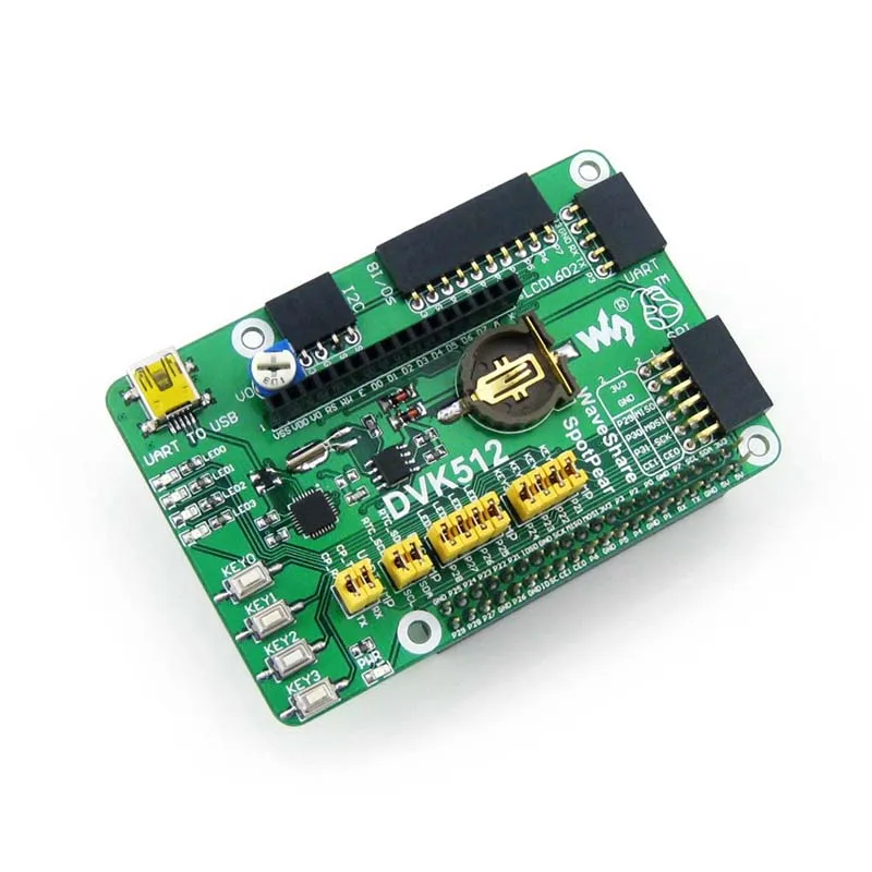 Плата расширения/оценки DVK512 Raspberry Pi объединяет различные компоненты и интерфейсы