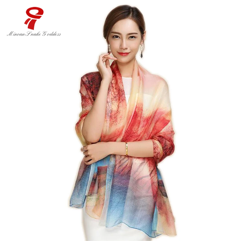 шарф 100% шелк шарфы женские платок женский снуд зимний палантины хомут женщин