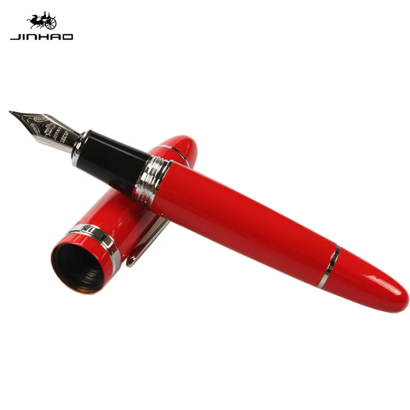 JINHAO 159 18KGP 0 7 мм среднее перо с широким основанием авторучка бесплатно черной