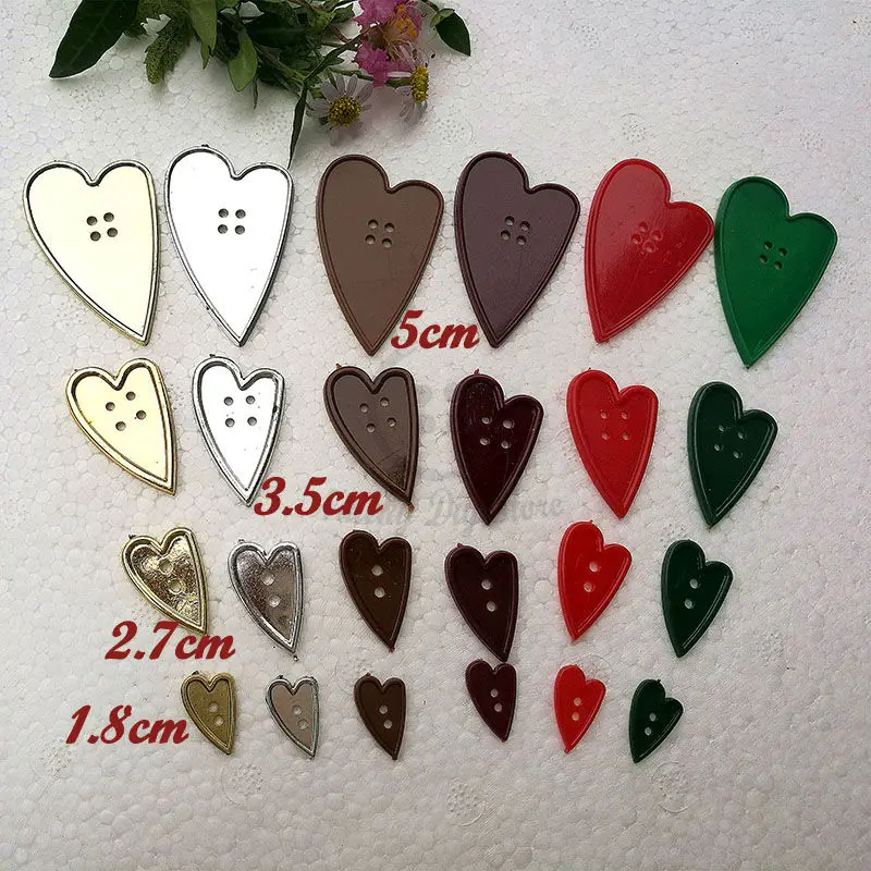 48/100 шт. пуговицы в форме сердца 27/18 мм|button water|heart coasterheart button |