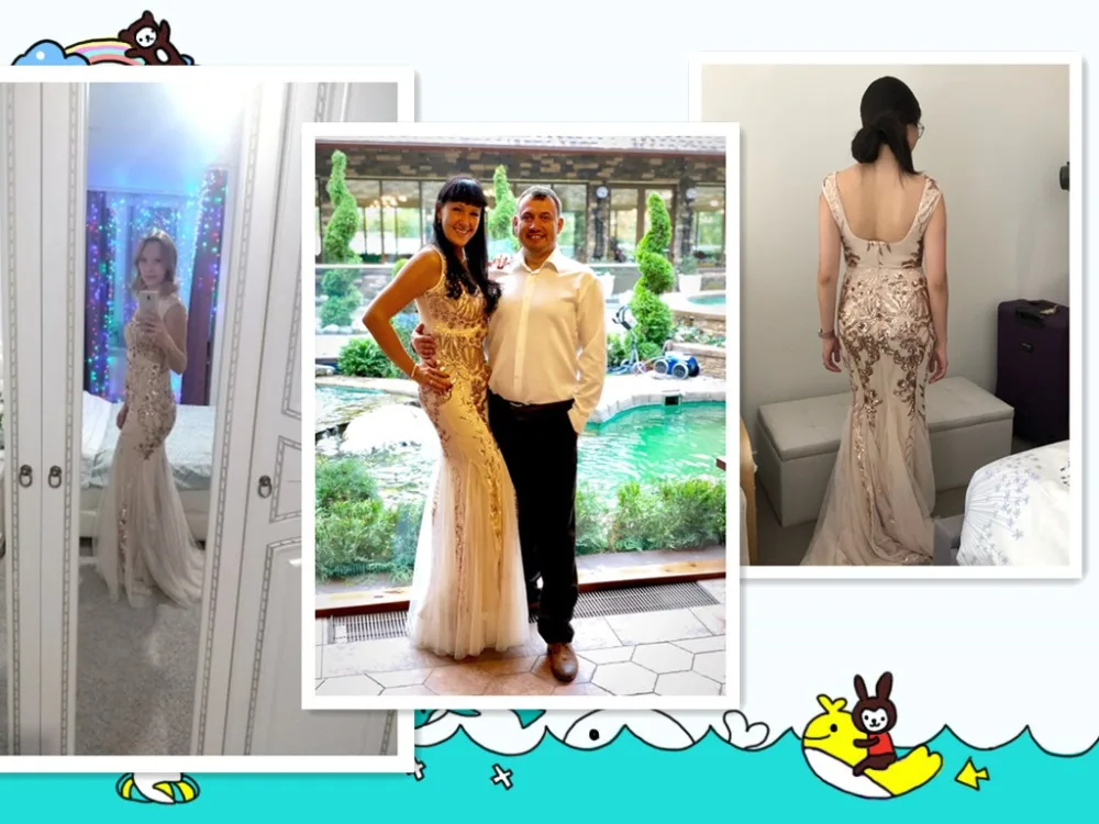 Элегантный Русалка из золотых цветов, платья с блестками, платье vestido de festa, сексуальным вырезом на спине и халат вечерние Макси платья женские платье длинное платье