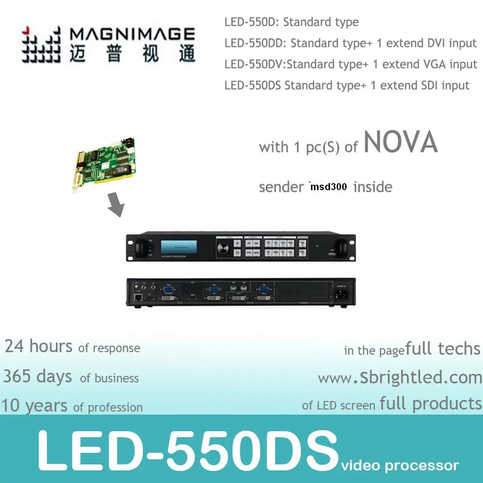 Бесплатная доставка LED 550DS + 1 видеопроцессор NOVA novstar MSD300 SDI led550ds с поддержкой linsn TS802