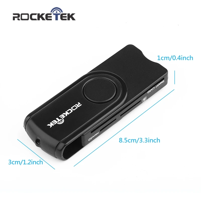 Rocketek USB 2 0 мульти считыватель смарт-карт SD/TF MS M2 micro SD память ID банковские карты sim