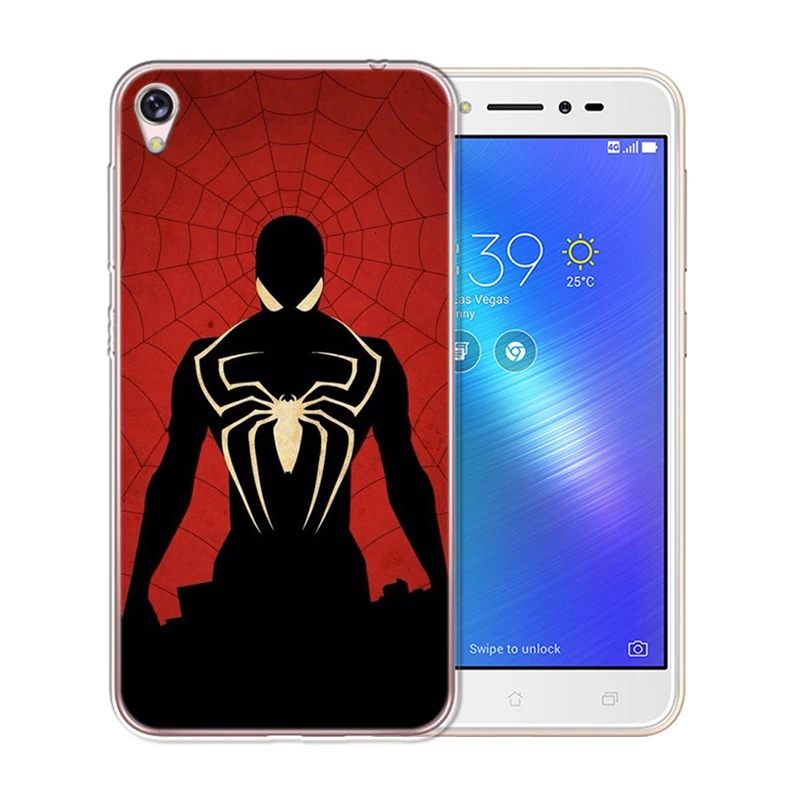 Чехол для телефона с изображением Человека-паука и кота Дэдпула Asus Zenfone Live ZB501KL Max 3