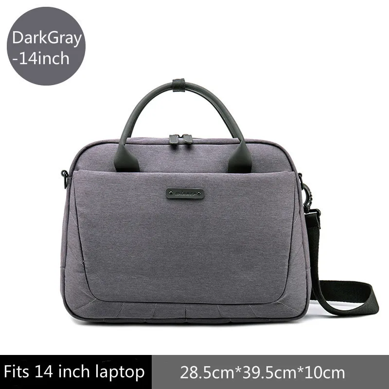 DarkGray 14inch Oyixinger модный портфель женские сумки Офисные сумки для ноутбука для мужчин компьютер Бизнес Сумка через плечо дорожные сумки - Цвет: DarkGray 14inch