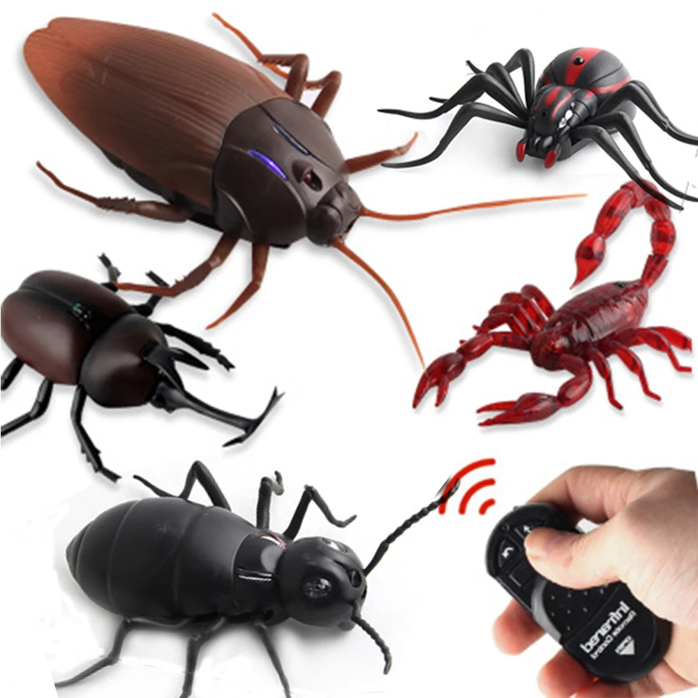 

Infrared Remote Control Cockroach Simulation Animal Creepy Spider Bug Prank Fun RC Kids Toy Gift High Quality Drop Shipping