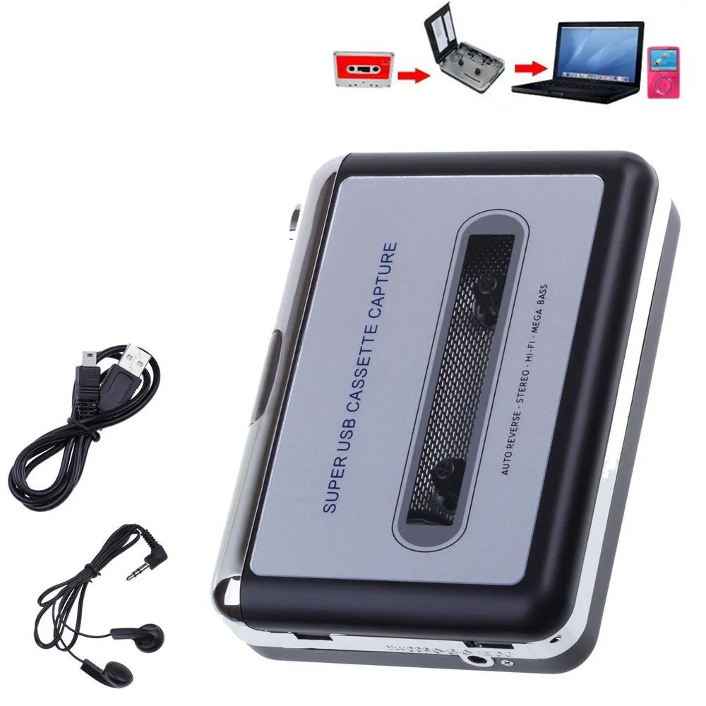 2017 кассетный плеер USB кассета портативный Mp3 CD конвертер Захват аудио музыкальный
