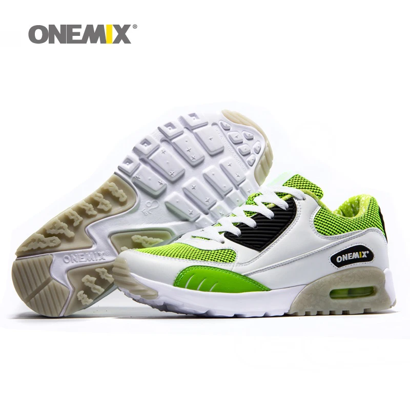 Мужские и женские кроссовки ONEMIX черные для бега в стиле ретро занятий спортом