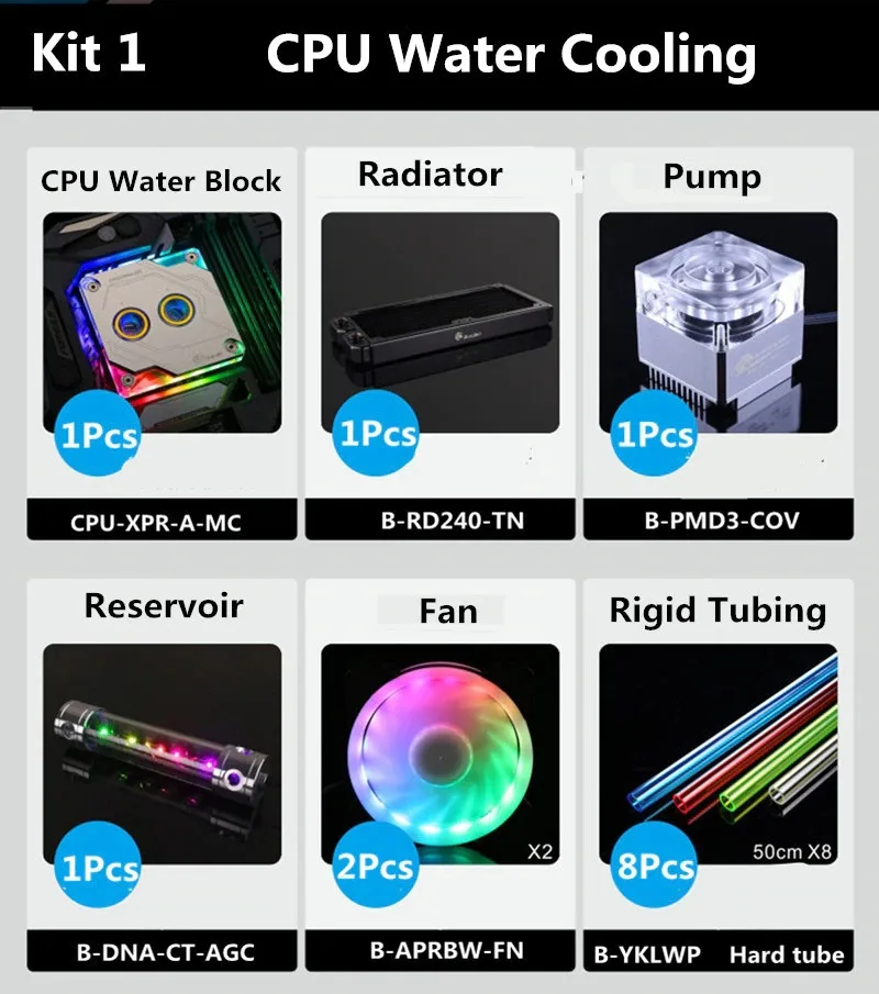 Bykski DIY комплект водяного охлаждения GPU cpu жесткие трубы радиатор симфония A-RGB освещение