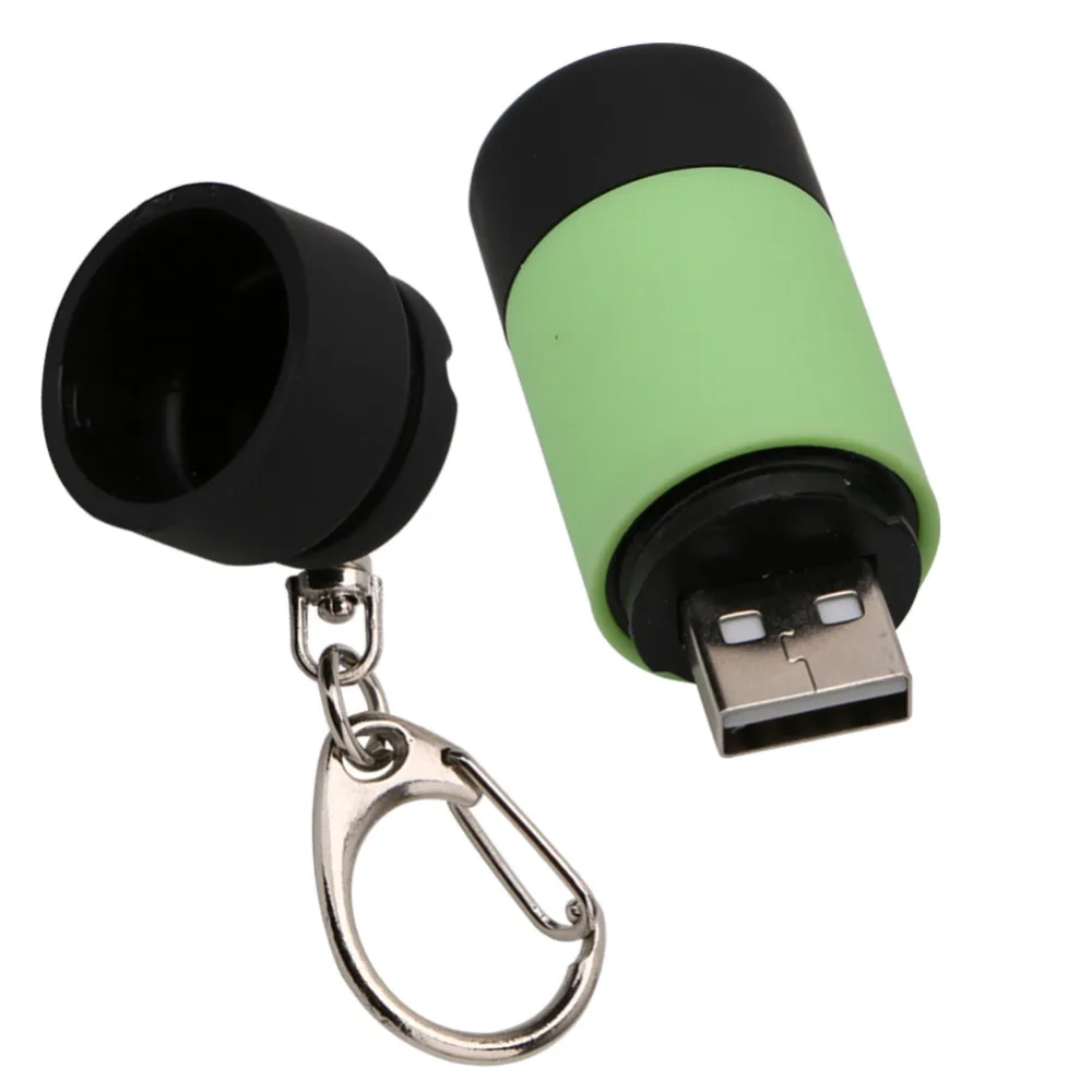 Ультра яркий 0,3 Вт мини USB Перезаряжаемый светодиодный светильник лампа вспышка светильник фонарь брелок светодиодный светильник зеленый/розовый/синий/красный/желтый