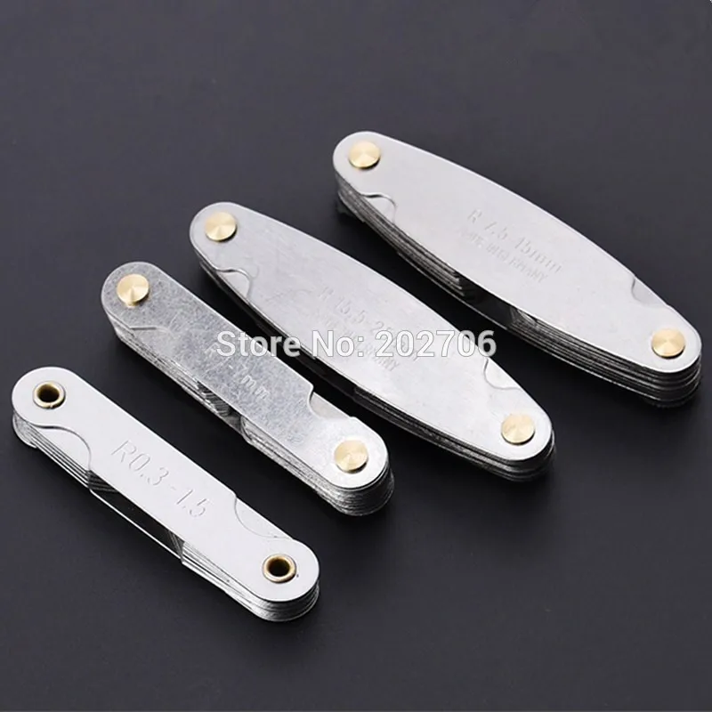 4 шт. радиус набор датчиков R1-6.5/R7-14.5/R15-25/R26-80mm измерительные приборы из нержавеющей стали