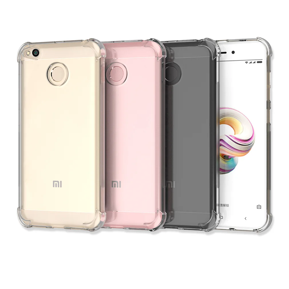 Силиконовый чехол для Xiaomi Redmi 4X 4X5 плюс TPU мягкий противоударный задняя Прозрачный