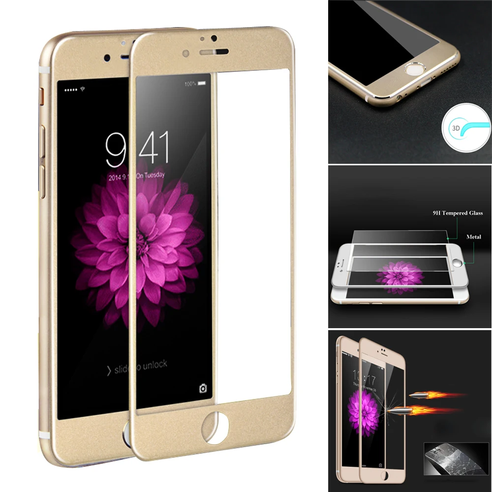 10 шт./лот для iphone 6 P закаленное стекло премиум класса Настоящее 9H покрытие 3D