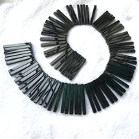natural black agate onyx beadslong strip beads 4x5x45mm bladenecklace beadsjewelry diy findingtop drilled1string of 76pc