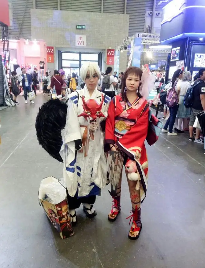 Куш Косплей Минамото Кагура Косплей Onmyoji японский женский косплей каваи красный кимоно костюм