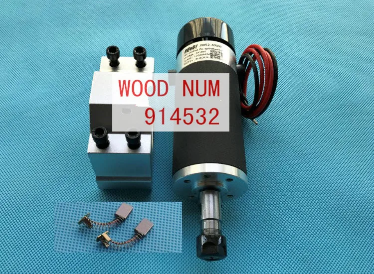Free shipping ER11 48V 400W brushed high speed air cooled spindle motor +52mm Spindle Fixture+External carbon brush | Инструменты