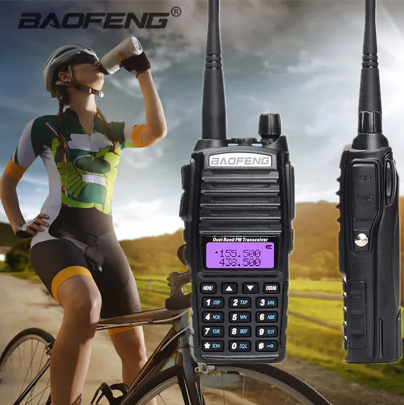 Профессиональная Двухдиапазонная vhf uhf рация 10 км PTT FM Vox для портативной радиостанции Ham CB Handy Radio uv82 baofeng UV-82