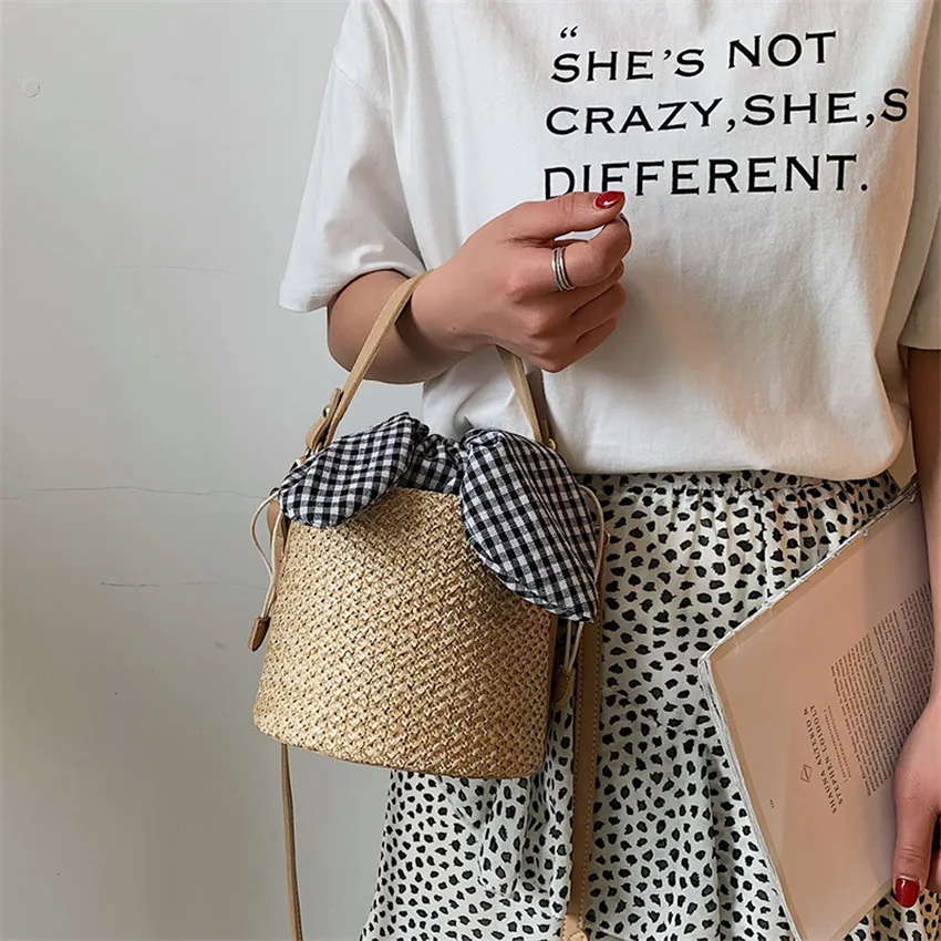 TOYOOSKY Summer Straw Bags for Women Beach Handbag Personality Crossbody Bag Lady Vintage Handmade Knit Fashion Shoulder | Багаж и сумки