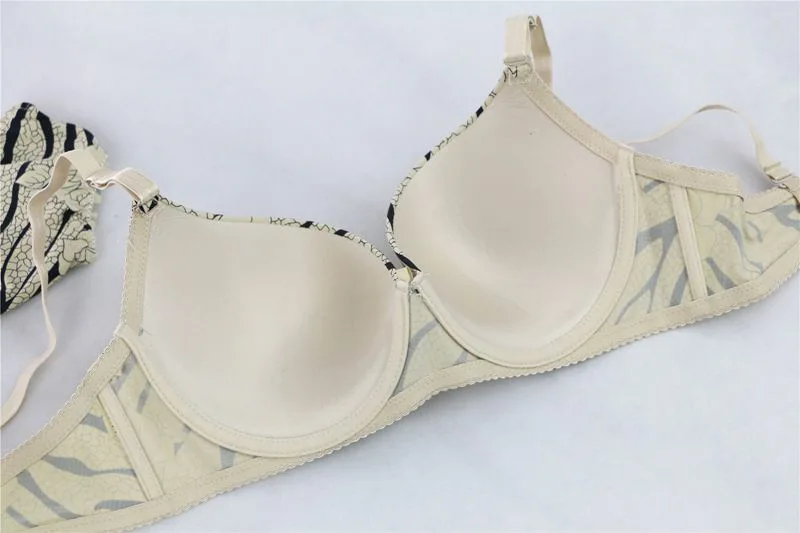 Комплект женского нижнего белья с чашками пуш ап и цветочным принтом|bras for women|push