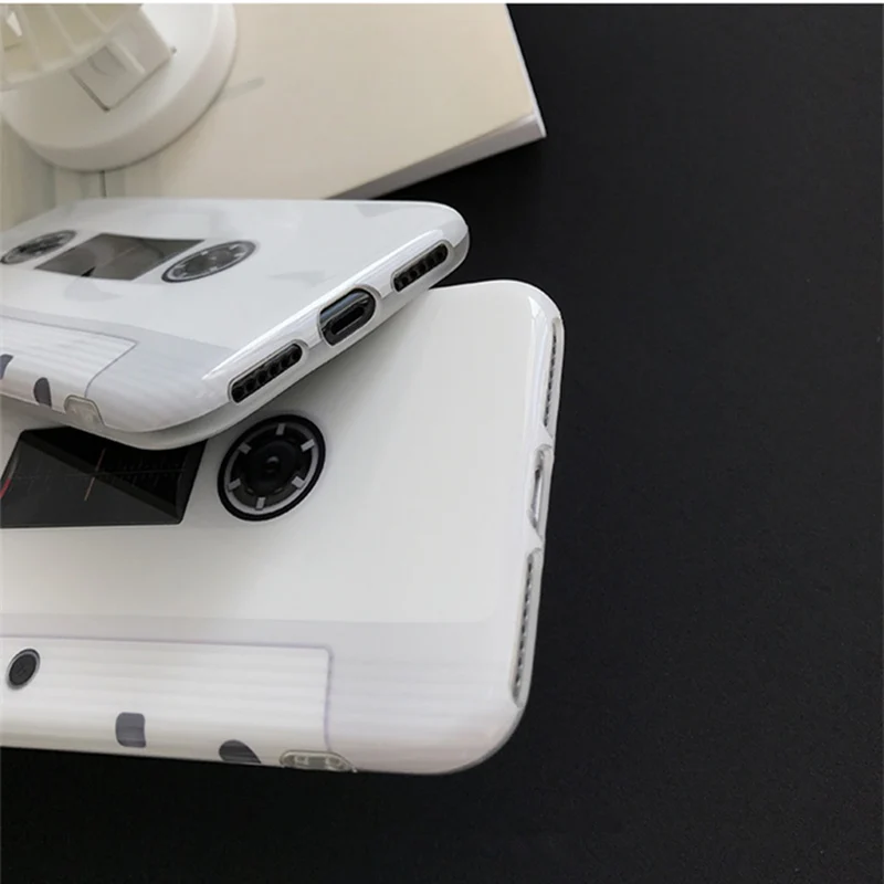 Ретро Магнитная клейкие ленты узор чехол для iPhone X XR XS Max 6 6s 7 плюс 8 глянцевый