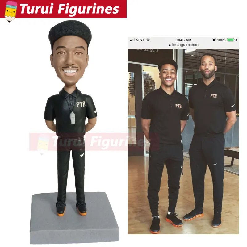 modeling clay policeman figurines custom football coach bobblehead figurine soft pottery handicrafts facial sculpture | Дом и сад