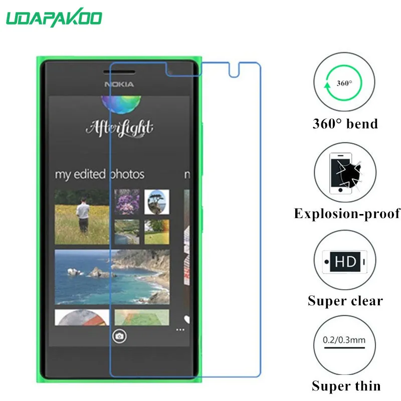 Udapakoo прозрачная закаленная (мягкое стекло) пленка для Nokia Lumia 730 735 нано