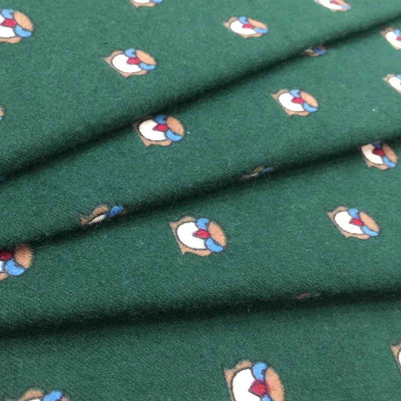 green penguin 50x140 см хлопок Цветочный флис ткань плюшевая ткань особенно мягкая без ворса сделать Санта Клаус рождественское покрывало платье - Цвет: green penguin