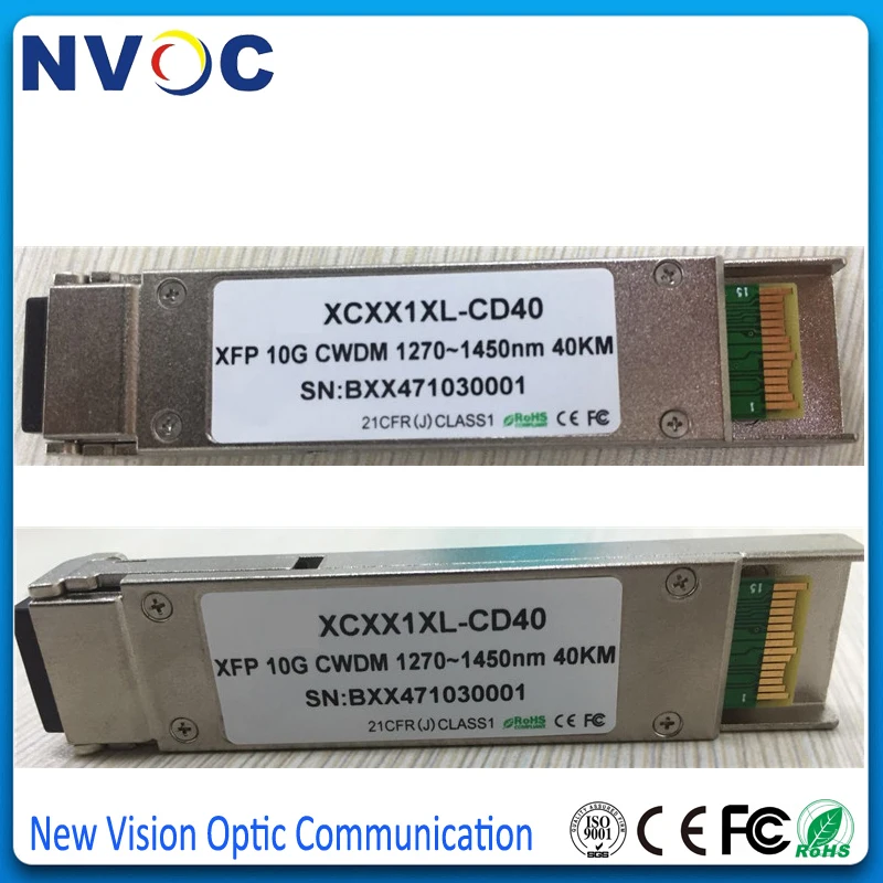 CWDM-XFP-ER двойной LC 10G 1270nm-1450nm 40 км шаг 20 нм охлаждаемый EML CWDM XFP волоконный модуль