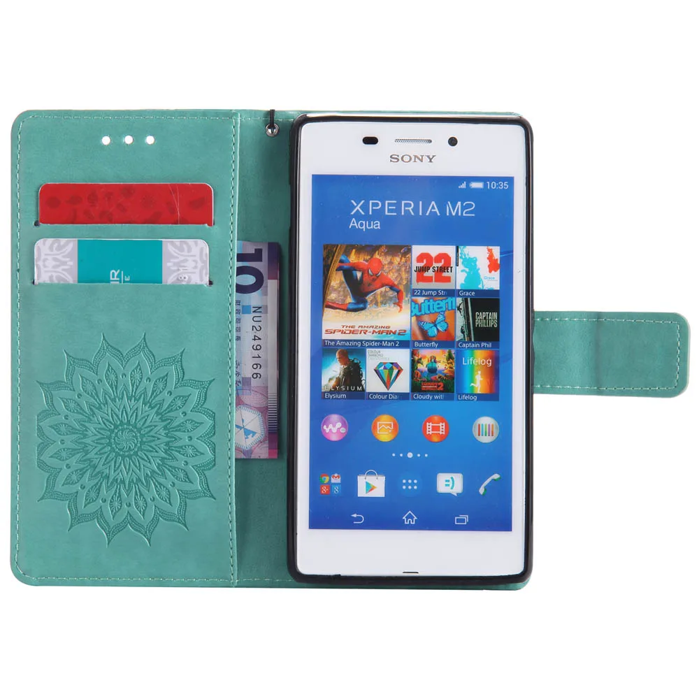 Флип-чехол для Sony Xperia M2 Aqua M2Aqua D2302 D2303 кожаный чехол Dual M2Dual D2403 чехлы сумка |