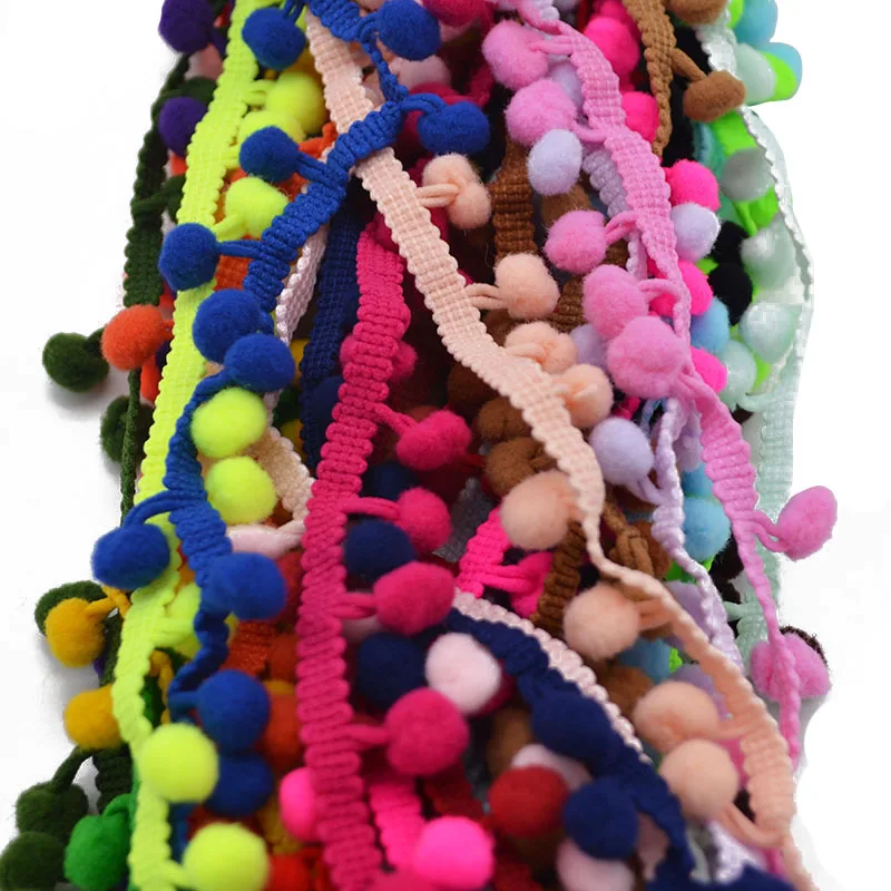 5/20 ярдов аксессуары для шитья с помпоном кружевная отделка лента из ткани