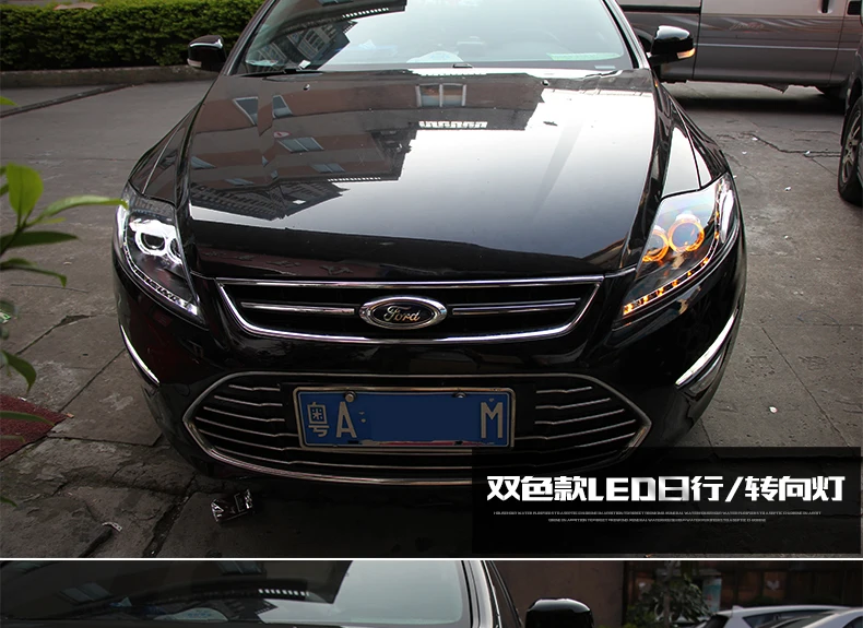 KOWELL автомобильный Стайлинг для Ford Mondeo светодиодный фонарь Mondeo 2007-2012 DRL H7 D2H Hid опция Ангел глаз би ксенон луч автомобиля в сборе