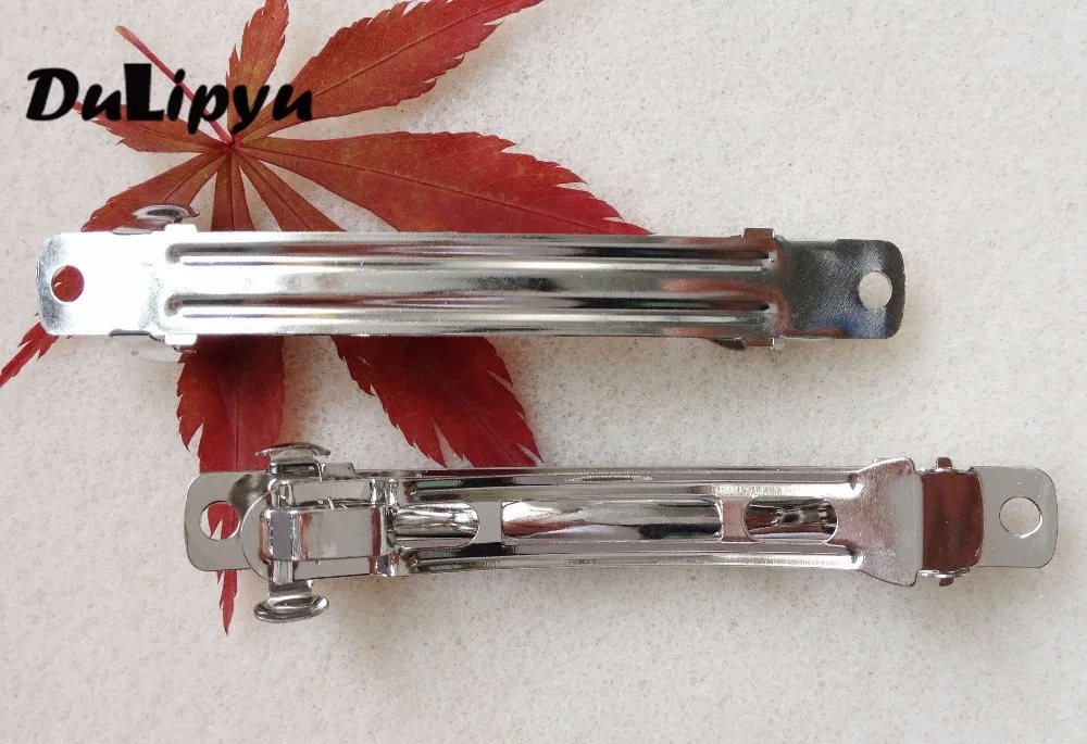 Free nickel lead 78mm - 50pcs dull silver tone french barrette hair clips for Jewelry cad28 | Украшения и аксессуары