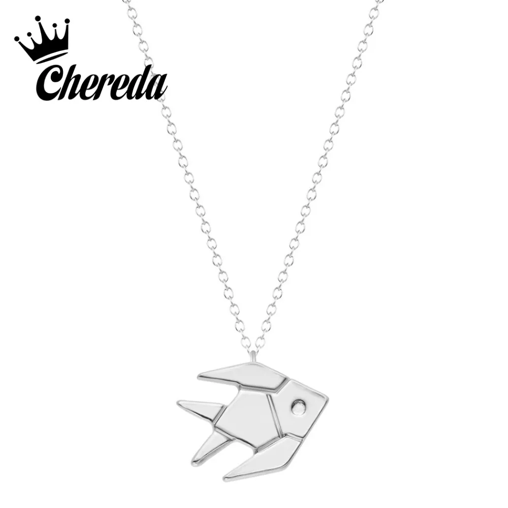 Chereda Милая Рыба Серебряный Золотой цвет модное ожерелье и кулон крошечные