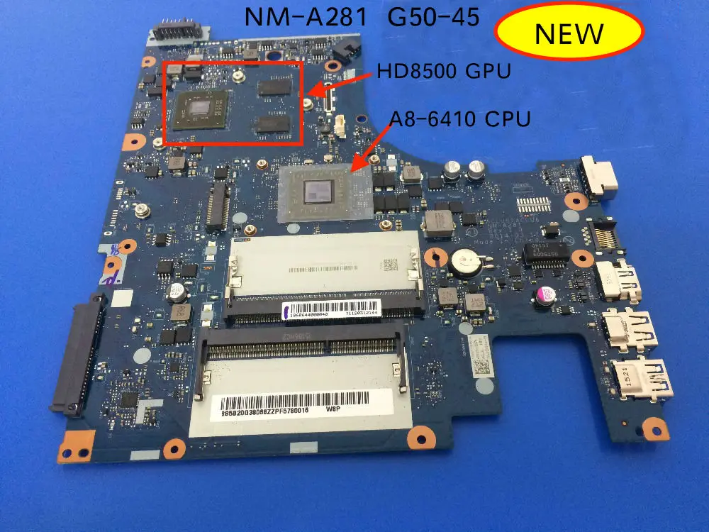ACLU5/ACLU6 NM-A281 для lenovo G50-45 Материнская плата ноутбука с бортовой видеокартой A8-6410 процессор