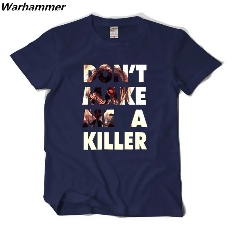 Warhammer Для мужчин футболка аниме Токио молодых прыгать напечатаны футболки Homme